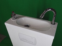 WiCi Bati 2012 Design 2, lave-mains intégré sur WC suspendu, 3 sur 3